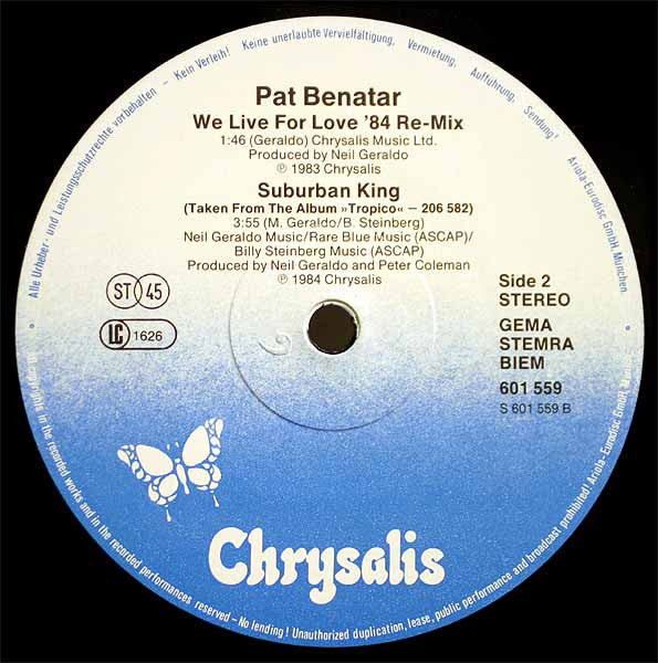 Pat Benatar – We Belong (VG+) BOX14
