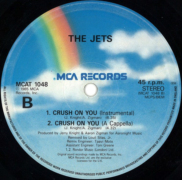 The Jets – Crush On You (NM, FUNDA EX)
