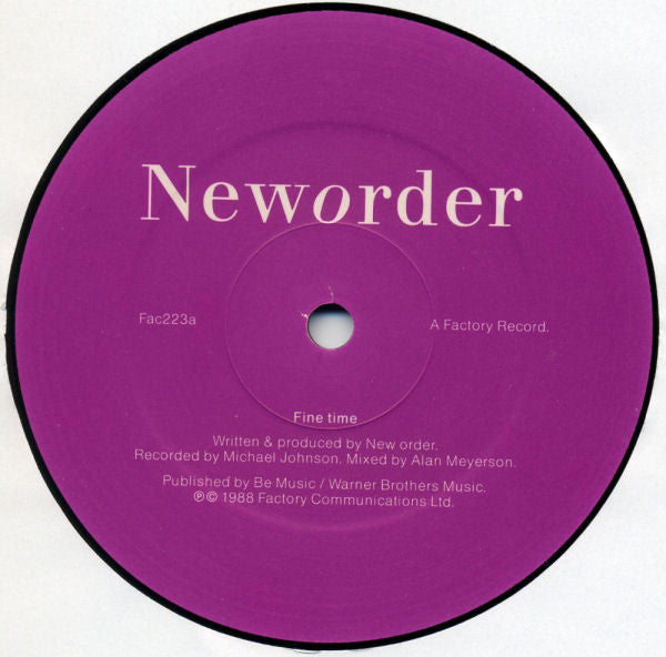 Neworder – Fine Time (VG+) BOX19