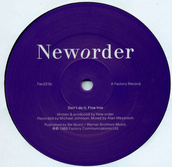 Neworder – Fine Time (VG+) BOX19