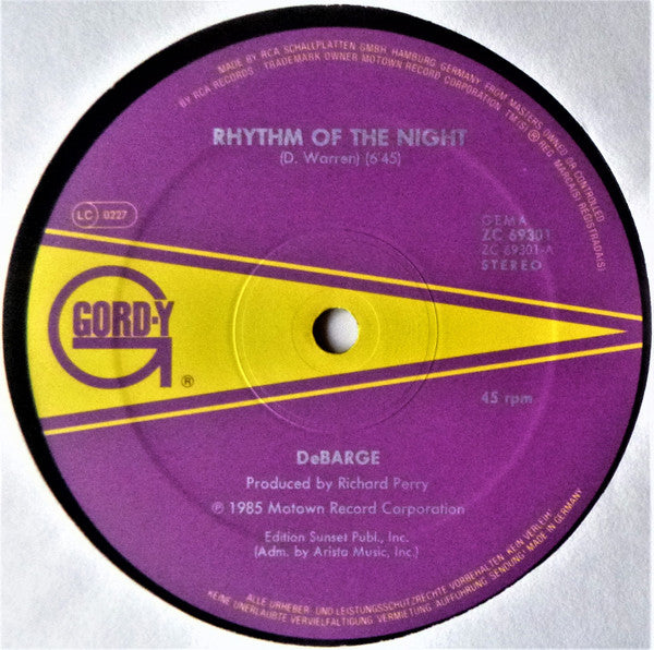 DeBarge – Rhythm Of The Night (NM, FUNDA VG+) BOX24