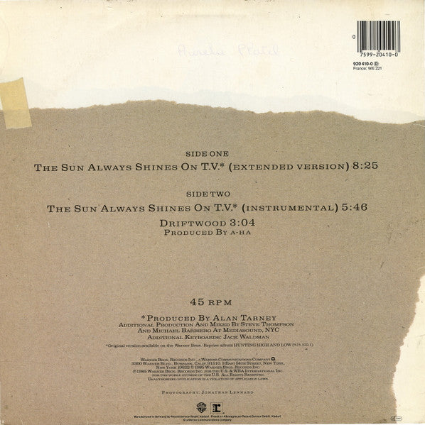 a-ha – The Sun Always Shines On T.V. (NM) BOX3