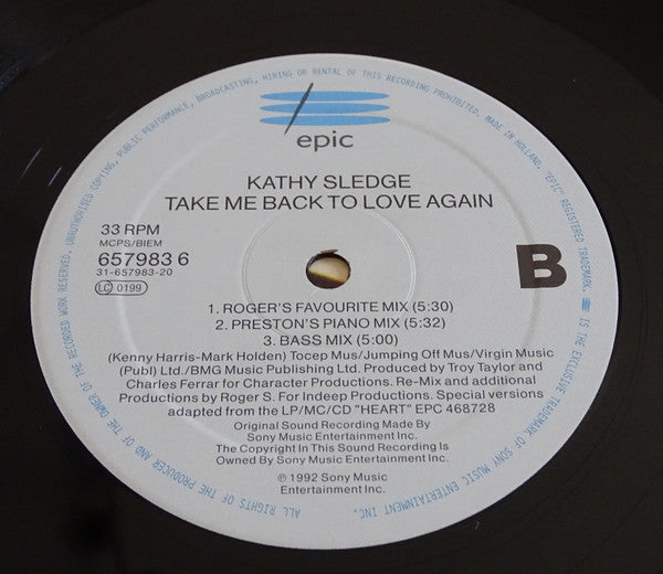 Kathy Sledge – Take Me Back To Love Again (EX) BOXE4