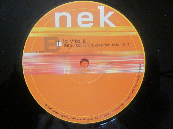 Nek – La Vita È (Remixed By Eiffel 65) (NM) BOX21