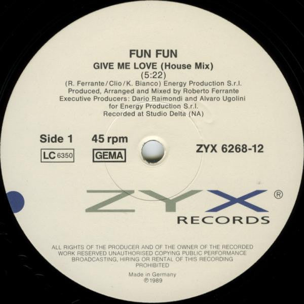 Fun Fun – Give Me Love (VG+) BOX7