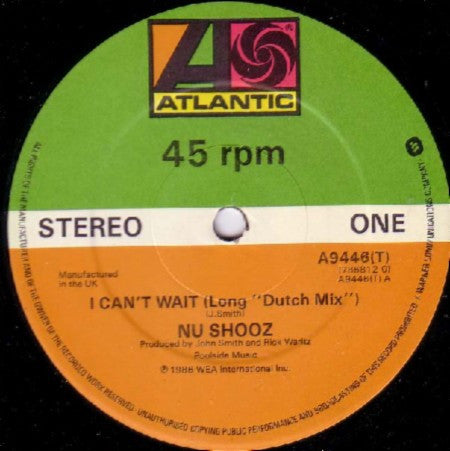 Nu Shooz – I Can't Wait (Long 'Dutch Mix') (EX) BOX15
