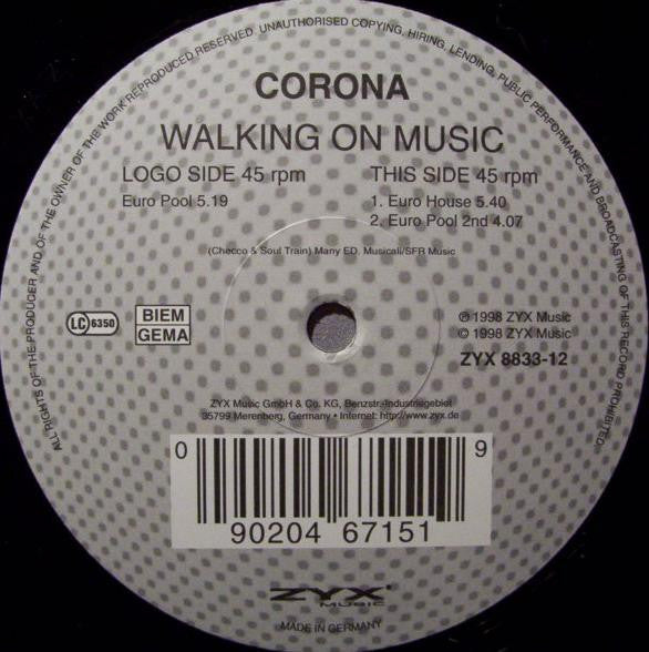 Corona – Walking On Music (EX, FUNDA GENÉRICA DEL SELLO) BOX11