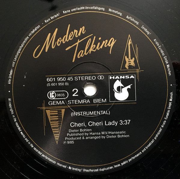 Modern Talking – Cheri, Cheri Lady (Special Dance Version) (VG+) BOX14