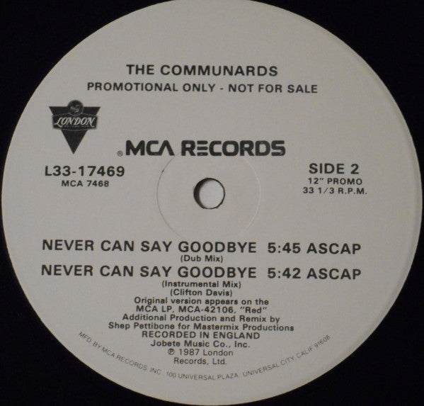 The Communards – Never Can Say Goodbye (Funda Generic de sello)  [Version 11:14] BOX3