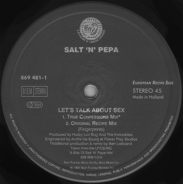 Salt-N-Pepa – Let's Talk About Sex! (EX, FUNDA VG+) BOX8
