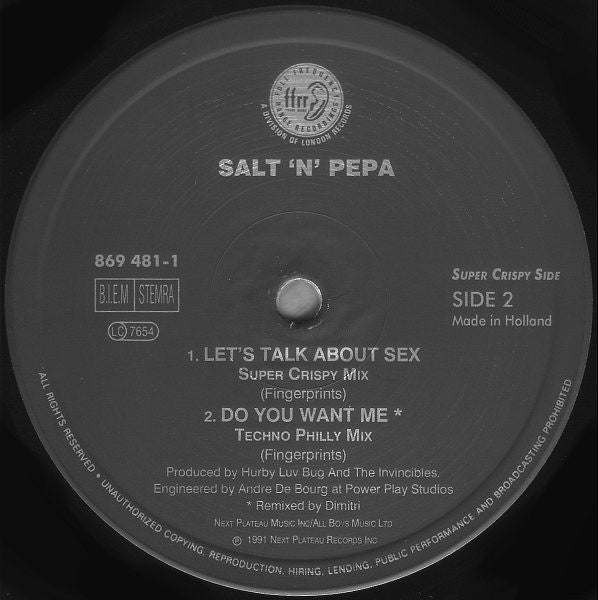 Salt-N-Pepa – Let's Talk About Sex! (EX, FUNDA VG+) BOX8