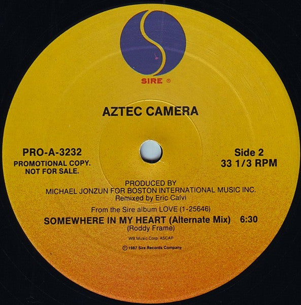 Aztec Camera ‎– Somewhere In My Heart (NM) BOX18