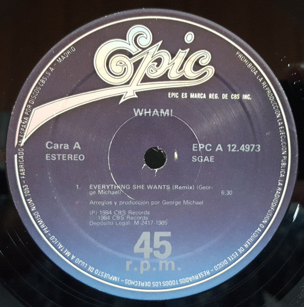 Wham! – Everything She Wants (Remix) / Last Christmas (NM, FUNDA EX) BOX9
