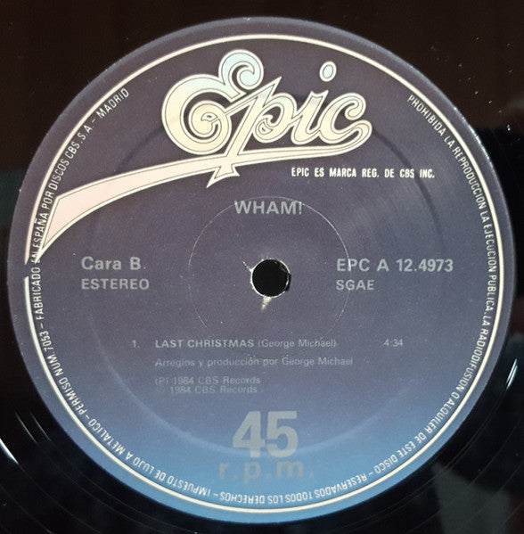 Wham! – Everything She Wants (Remix) / Last Christmas (NM, FUNDA EX) BOX9
