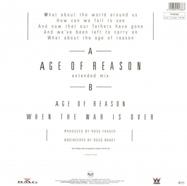 John Farnham – Age Of Reason (VG+) BOX26