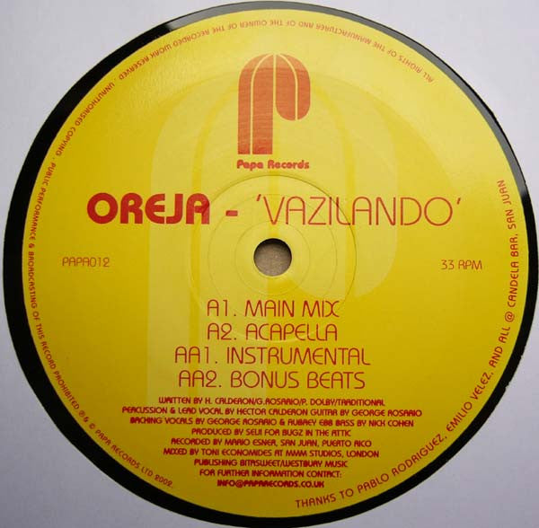 Oreja – Vazilando (VG+) Box5