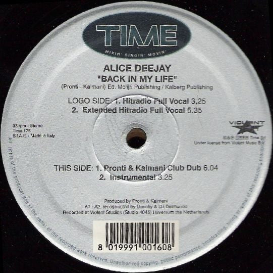 Alice Deejay – Back In My Life (VG+) BOX24