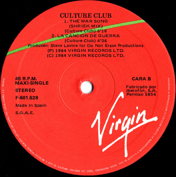 Culture Club – The War Song (VG+) BOX4