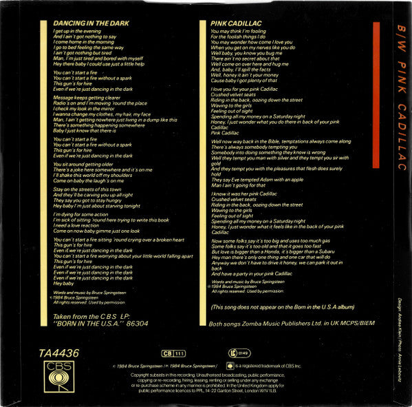 Bruce Springsteen – Dancing In The Dark (Extended Version) (VG+) BOX21