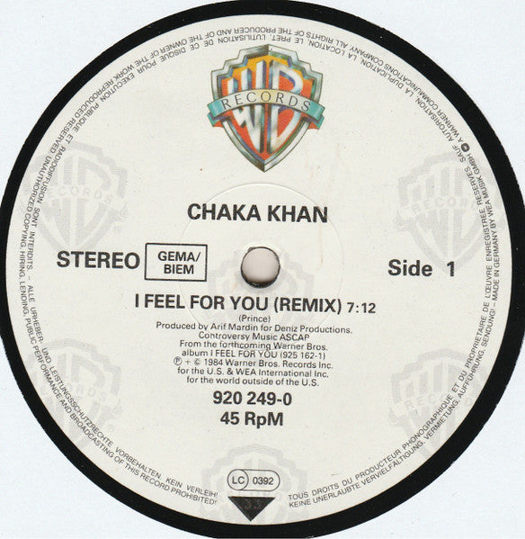 Chaka Khan – I Feel For You (VG+) BOX5