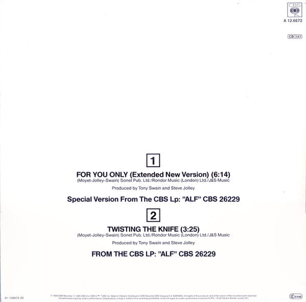 Alison Moyet – For You Only (Extended New Version)(NM, FUNDA EX) BOX5