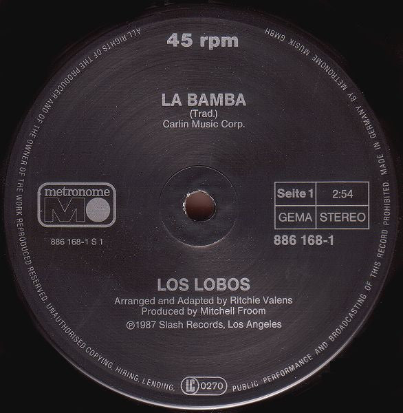 Los Lobos – La Bamba (NM, FUNDA VG+) BOX16