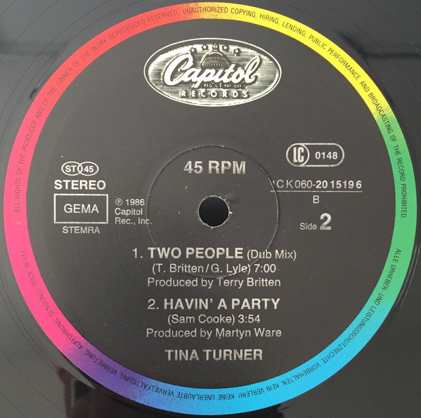 Tina Turner – Two People (NM, FUNDA VG+) BOX20