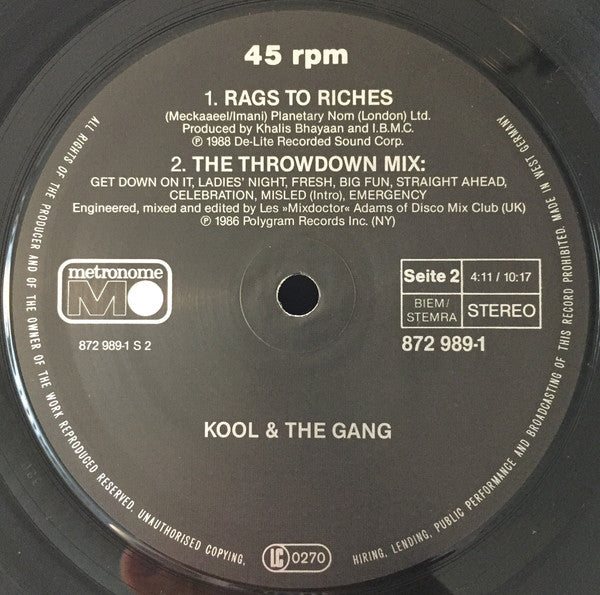 Kool & The Gang – Celebration (Remix 88, Incluye The Throwdown Mix (EX, FUNDA VG+) BOX22