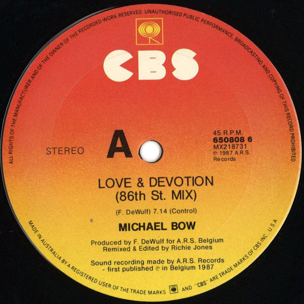 Michael Bow – Love & Devotion (NM) BOX12