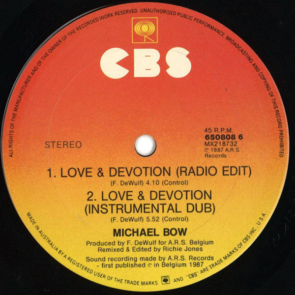 Michael Bow – Love & Devotion (NM) BOX12