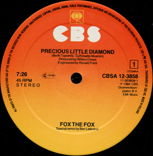 Fox The Fox – Precious Little Diamond (Special Remix) (EX, FUNDA VG+) BOX25