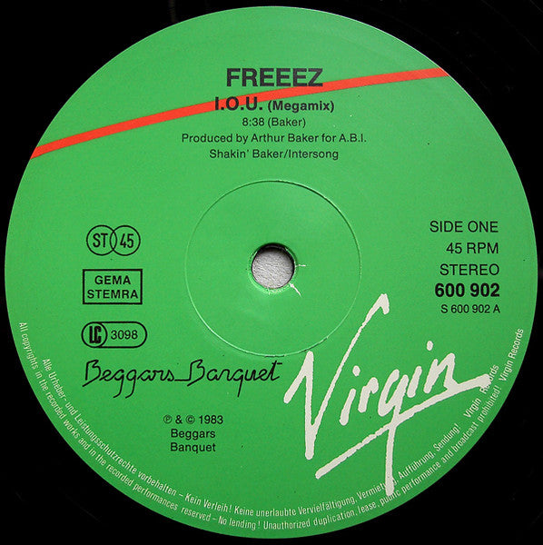 Freeez – I.O.U. (Megamix) (NM, FUNDA EX) BOX12