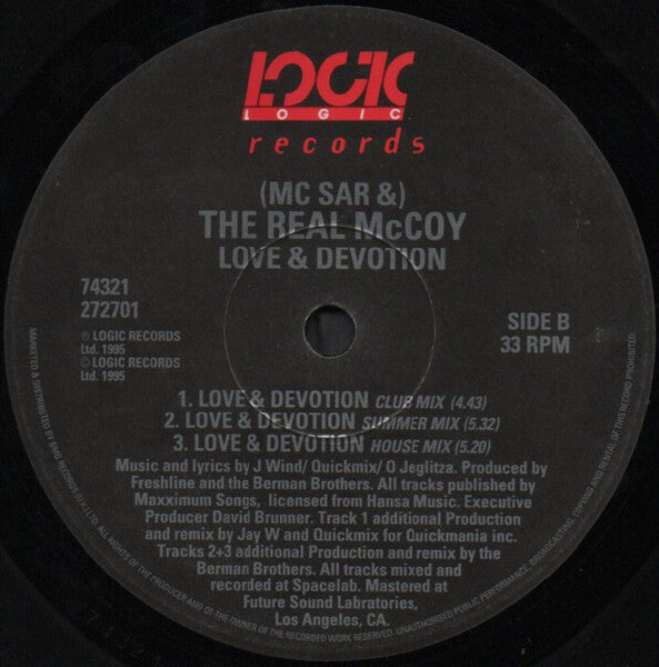 Real McCoy – Love & Devotion (NM, PEQUEÑA PEGATINA EN FUNDA)