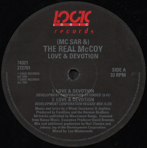 Real McCoy – Love & Devotion (NM, PEQUEÑA PEGATINA EN FUNDA)