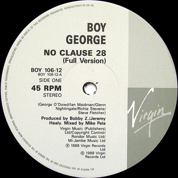 By George* – No Clause 28 (VG+) BOX15