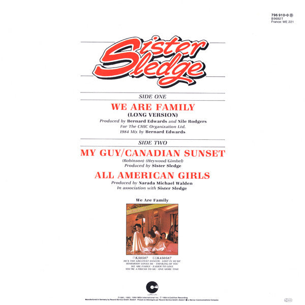 Sister Sledge – We Are Family (Long Version) (1984 Mix By Bernard Edwards) (NM, FUNDA VG+) BOX 8