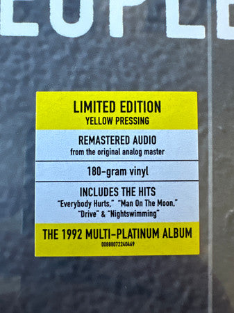 R.E.M. – Automatic For The People / LIMITED EDITION YELLOW (NUEVO, SELLADO)
