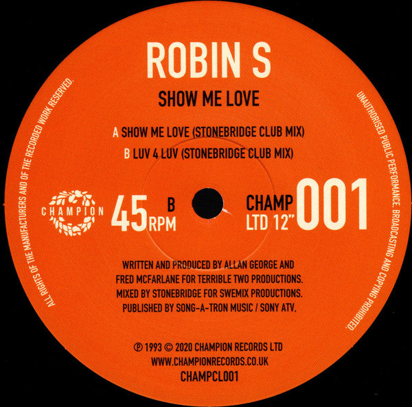 Robin S – Show Me Love (NUEVO, NO SELLADO) BOX25