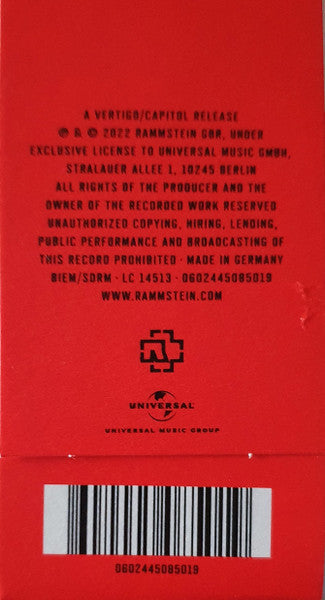 Rammstein – Zeit / DISCO DOBLE (NUEVO, SELLADO) BOXV50