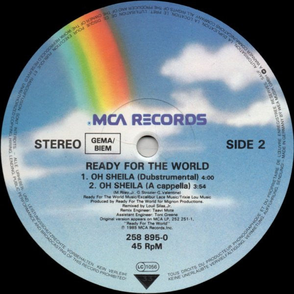 Ready For The World – Oh Sheila (NM, FUNDA VG+)