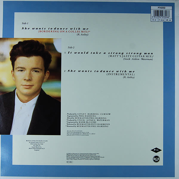 Rick Astley – She Wants To Dance With Me (VG+, DISCO EX) BOX36