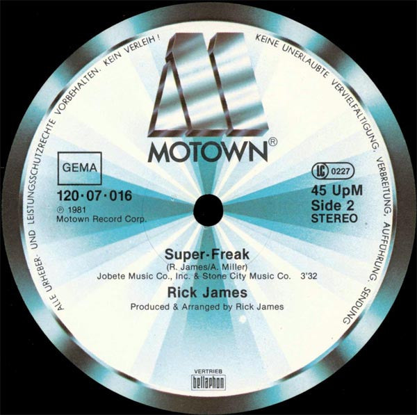 Rick James – Super-Freak (Part I & II) (NM) BOX3