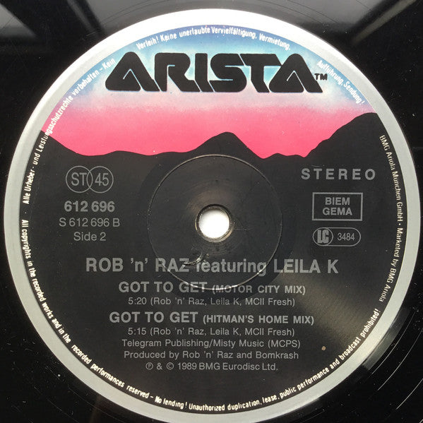 Rob 'N' Raz Featuring Leila K – Got To Get (NM, FUNDA EX) BOX21