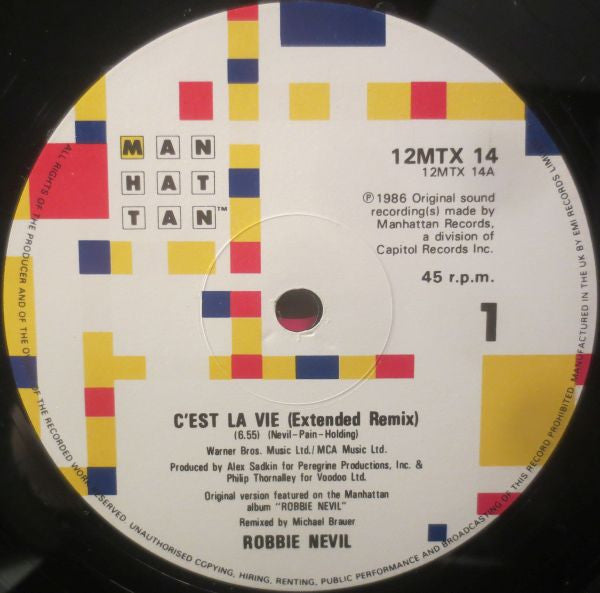 Robbie Nevil – C'est La Vie: Remix, foto 3 de la edición