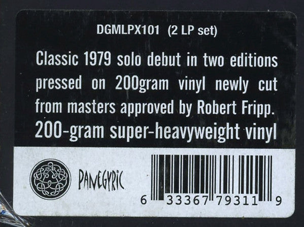 Robert Fripp – Exposure / DISCO DOBLE (NUEVO, SELLADO) BOXV39