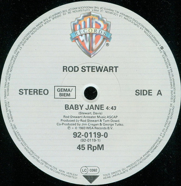 Rod Stewart – Baby Jane (EX, FUNDA VG+) BOX2