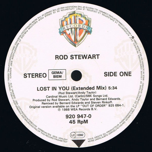 Rod Stewart – Lost In You (Extended Remix) (NM) BOX3