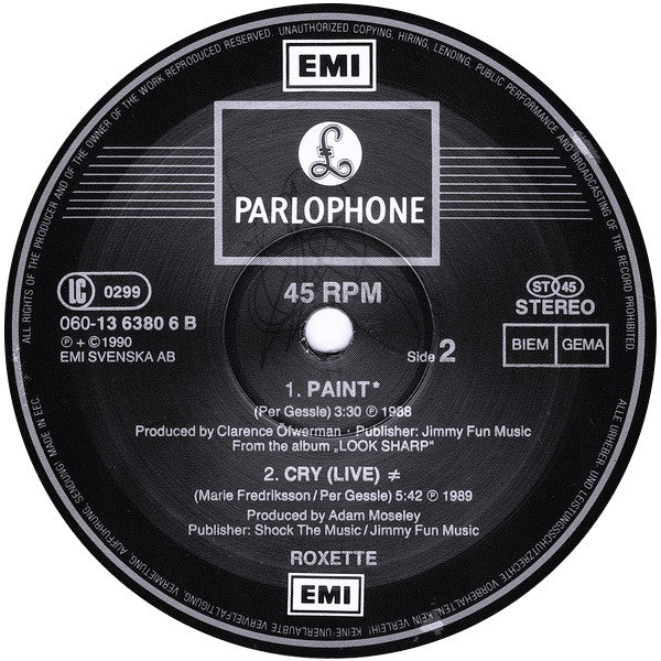 Roxette – It Must Have Been Love - Incluye Paint  (NM)