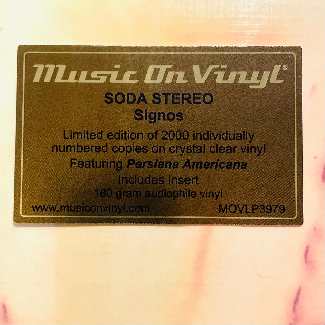 Soda Stereo – Signos / EDICIÓN LIMITADA NUMERADA & CRYSTAL CLEAR / INCLUYE INSERT (NUEVO, SELLADO)