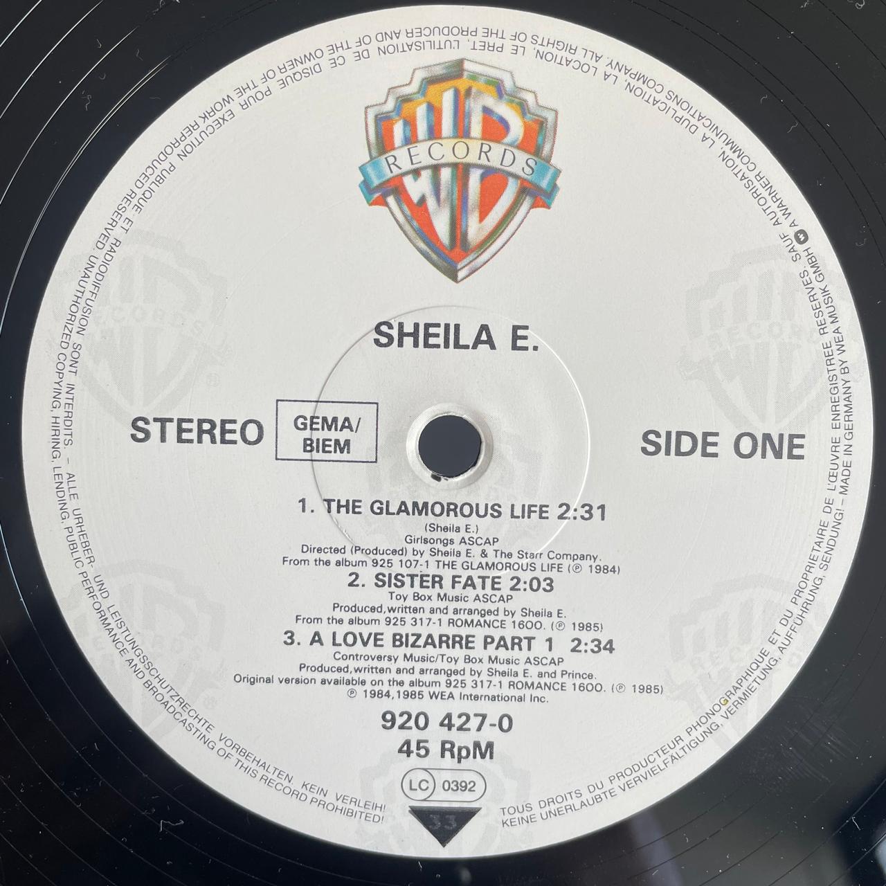 Sheila E. – Special Medley Of The Glamorous Life / Sister Fate / A Love Bizarre (NM)